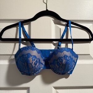 Wacoal Blue Lace Push-Up Bra